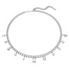 Dextera necklace Mixed cuts, White, Rhodium plated