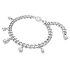 Dextera bracelet Mixed cuts, White, Rhodium plated