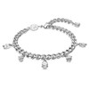 Dextera bracelet Mixed cuts, White, Rhodium plated