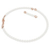 Nice necklace Magnetic closure, Feather, White, Rose gold-tone plated