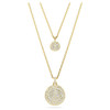 Meteora layered pendant White, Gold-tone plated