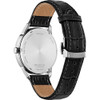 Black Leather Strap with Deployment Clasp with Push Buttons