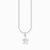 Silver necklace with star pendant and white zirconia