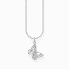 Silver necklace with butterfly pendant