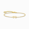 Gold-plated bracelet with infinity pendant