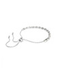Swarovski Matrix bracelet Crystal pearl, Round cut, White, Rhodium plated