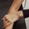 Silver Shell Pearl Cross Charm