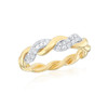 Mark Milton 9ct Yellow & White Gold Cubic Zirconia Twist Ring