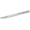 Swarovski Crystalline Silk ballpoint pen, White, White lacquered, Chrome Plated