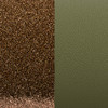 Les Georgettes Leather insert - Bracelets, Bronze Glitter / Verdigris  14mm