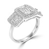 18ct White Gold Baguette Dia 0.81 Halo Fancy  Ring