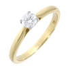 18 ct Yellow Gold Diamond 0.31 solitaire wed fit ring