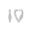 Ania Haie Silver Heart Clasp Huggie Hoop Earrings