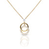 Diamonfire Interlinked Plain and Zirconia Rings Necklace