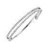 Attorno Bracelet 925 Sterling Silver  Rhodium-Plated Double Row
