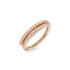 Attorno Ring 925 Sterling Silver Gold-Plated  Single Row