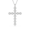 Swarovski Insigne pendant, Mixed cuts, Cross, White, Rhodium plated