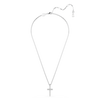 Swarovski Insigne pendant, Pavé, Cross, White, Rhodium plated