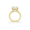 Swarovski Stilla cocktail ring, Square cut, Pavé, White, Gold-tone plated