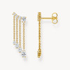 Thomas Sabo Gold-plated waterfall earrings with white stones