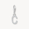 Thomas Sabo Charm pendant letter C with white stones silver