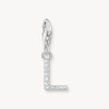 Thomas Sabo Charm pendant letter L with white stones silver