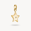 Charm pendent star with white stone Connect gold-plated