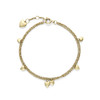 Classic Mini Heart Gold Plated Double Chain Bracelet