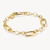 Charm bracelet with three Connect links gold-plated