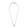 Classic Kindred Interlink Heart Silver & Rose Gold Plated Necklace