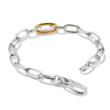 Charm bracelet bicolour with Connect link silver