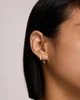 ANIA HAIE Silver Small Sparkling Tide Huggie Hoop Earrings