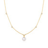 ANIA HAIE Gold Bezel-Set Station Necklace with Shell Pearl Pendant