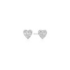 ANIA HAIE Silver Pavé Heart Stud Earrings