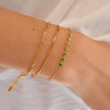 ANIA HAIE Gold Green Station Bracelet