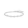 ANIA HAIE Silver Multi Station Round Stone Chain Bracelet