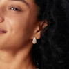 ANIA HAIE Gold Pavé Shrimp Stud Hoop Earrings
