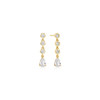 ANIA HAIE Gold Molten Cascade Bezel-Set Teardrop Stud Earrings