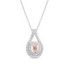 Diamonfire Teardrop Pink Zirconia Pendant