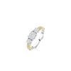TI  SENTON Classic Triple Zirconia Ring Hand-set Zirconia / 18ct Gold Vermeil