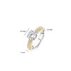 TI SENTO Classic Zirconia Ring with stone