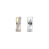 Tricolor Zirconia Crossover Hoops