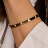 Classic Zirconia Bangle Hand-set Zirconia / 18ct Gold Vermeil