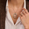 Layered Structure Necklace Hand-set Zirconia / 18ct Gold Vermeil
