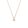 Sublima layered pendant, White, Rose gold-tone plated