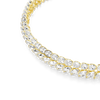 Idyllia choker, Oval cut, White, Gold-tone plated