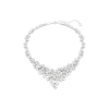 Constella necklace, Mixed cuts, Clasp, White, Rhodium plated