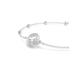 Una Angelic bracelet, Round cut, White, Rhodium plated