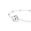 Una Angelic bracelet, Round cut, White, Rhodium plated