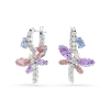 Ariana Grande x Swarovski drop earrings, Mixed cuts, Dragonfly, Multicolored, Rhodium plated